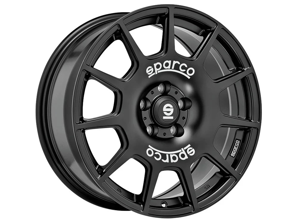 OZ SPARCO TERRA 18 X 8 +45 5 X 114.3 CB73.1 MATTE BLACK WHITE LETTERING