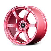 Load image into Gallery viewer, Gram Lights 57DR 18x9.5 +38 5x100 Sakura Pink Wheel (w/ Center Cap &amp; No. 21 BK Air Valve)