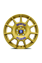 Load image into Gallery viewer, OZ SPARCO TERRA 16 X 7 +45 5 X 114.3 CB73.1 RACE GOLD W/ BLUE LETTERING