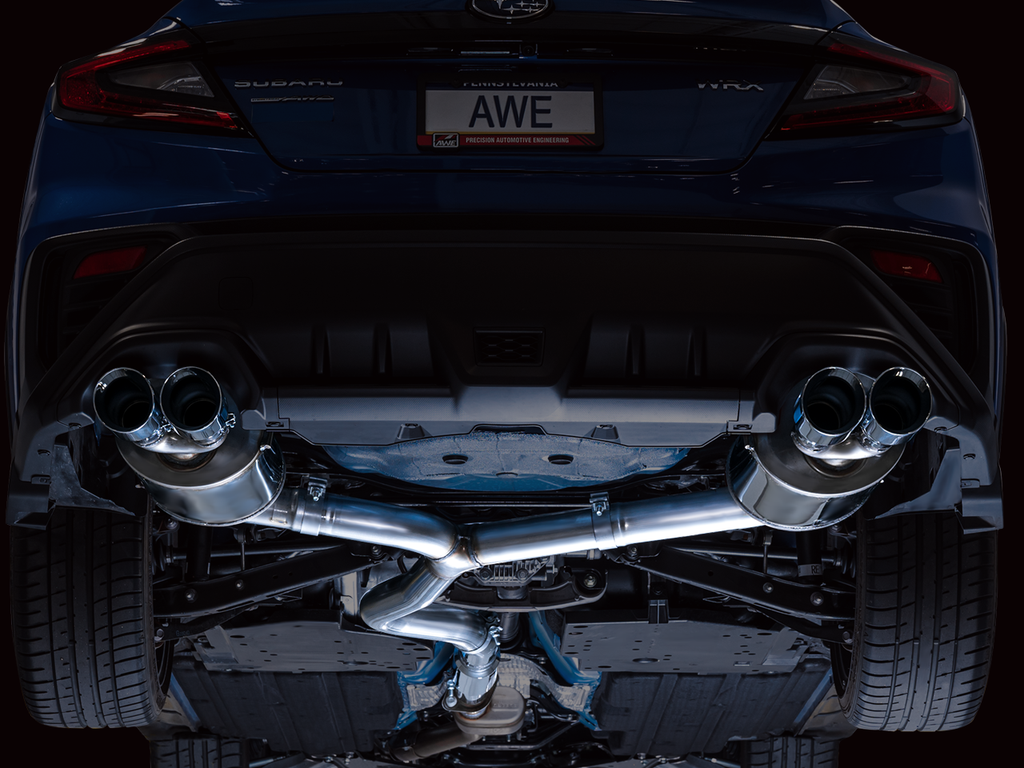 AWE Touring Edition Catback Exhaust w/ Chrome Silver Tips 2022-2025 WRX