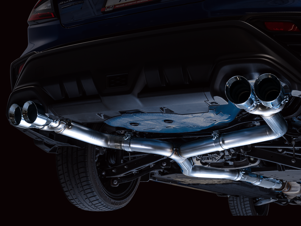 AWE Track Edition Catback Exhaust w/ Chrome Silver Tips 2022-2025 WRX