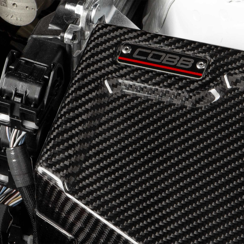 COBB Redline Gloss Carbon Fiber Fuse Box Cover Kit 2022-2025 WRX