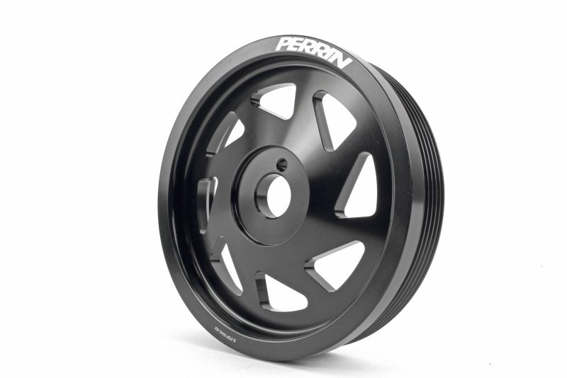 Perrin Crank Pulley Black 2015-2018 WRX / 2014-2018 Forester XT / 2013-2014 Legacy / 2013-2021 BRZ / 2012-2014 Impreza