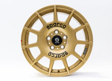 Load image into Gallery viewer, OZ SPARCO TERRA 18 X 8 +45 5 X 114.3 CB73.1 RALLY GOLD/BLACK LETTERING