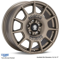 Load image into Gallery viewer, OZ SPARCO TERRA 17 X 7.5 +45 5 X 114.3 CB73.1 MATTE BRONZE BLACK LETTERING