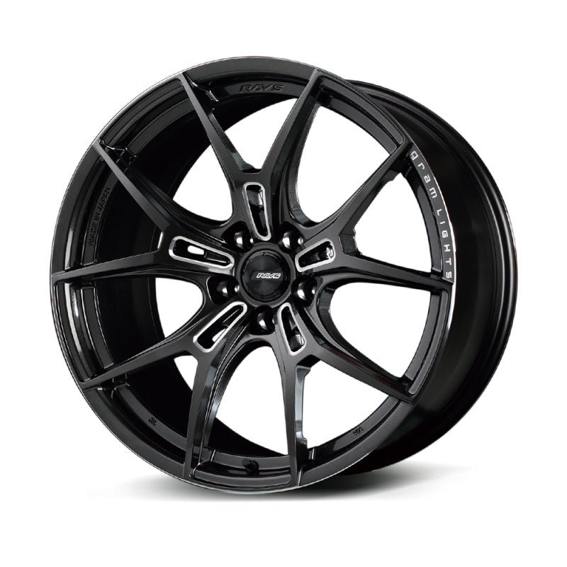 Gram Lights 57FXZ 18x9.5 +22 5x114.3 Super Dark Gunmetal & Machining Rim Edge DC Wheel