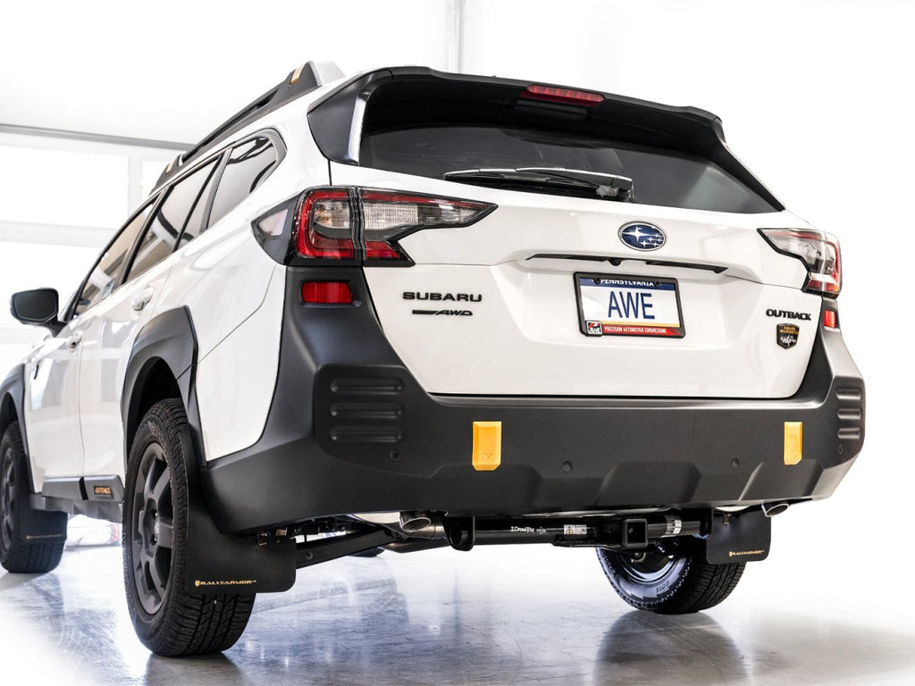 AWE 0FG Edition Catback Exhaust w/ Dual BashGuards 2020-2025 Outback XT / 2022-2025 Outback Wilderness