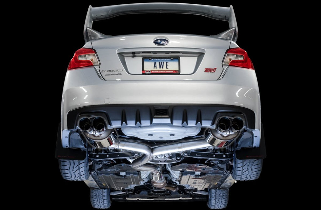 AWE Touring Edition Catback Exhaust w/ Diamond Black Tips 2011-2021 STI Sedan