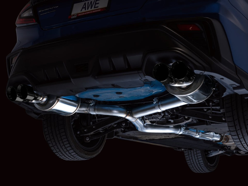 AWE Touring Edition Catback Exhaust w/ Diamond Black Tips 2022-2025 WRX