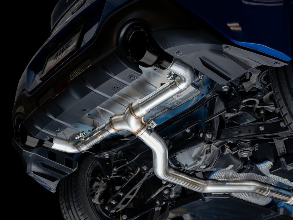 AWE Track Edition Catback Exhaust w/ Diamond Black Tips 2013-2024 BRZ / 2017-2021 Toyota 86 / 2022-2024 GR86