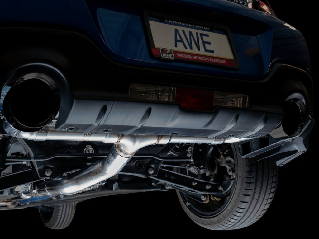 AWE Track Edition Catback Exhaust w/ Diamond Black Tips 2013-2024 BRZ / 2017-2021 Toyota 86 / 2022-2024 GR86