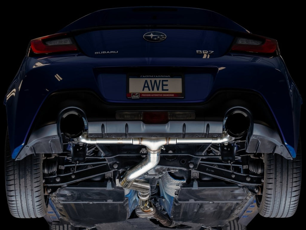 AWE Track Edition Catback Exhaust w/ Diamond Black Tips 2013-2024 BRZ / 2017-2021 Toyota 86 / 2022-2024 GR86