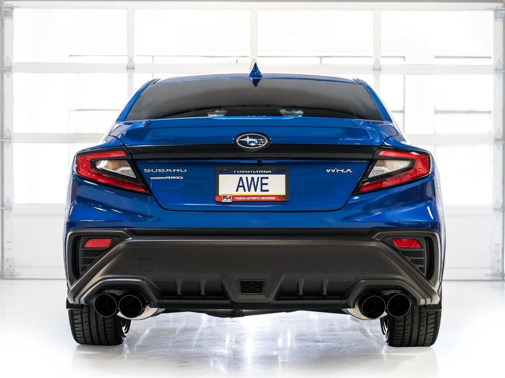 AWE Track Edition Catback Exhaust w/ Diamond Black Tips 2022-2025 WRX