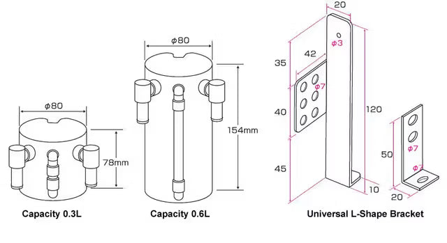 Cusco Universal Oil Catch Can 0.6L Capacity w/ 15mm Hose