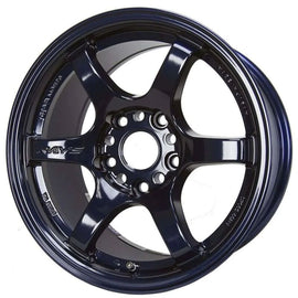 Gram Lights 57DR 17x9.0 +22 5x114.3 Dark Blue Chrome Wheel
