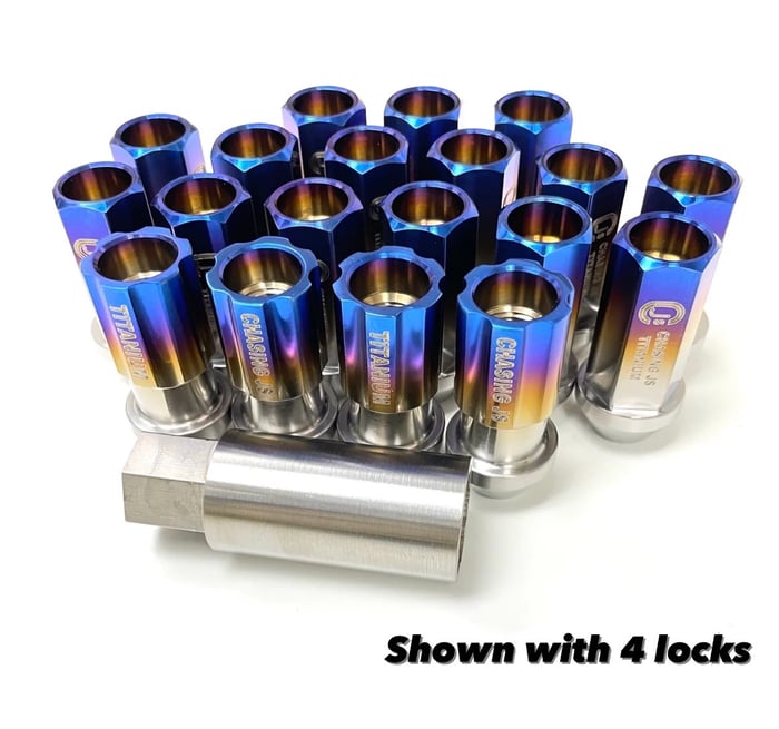 Chasing JS Titanium Open Ended Lug Nuts (M12)