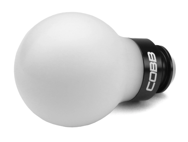 COBB Delrin Shift Knob White w/ Black 5 speed Subaru Models