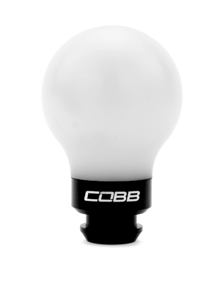 COBB Delrin Shift Knob White w/ Black 5 speed Subaru Models