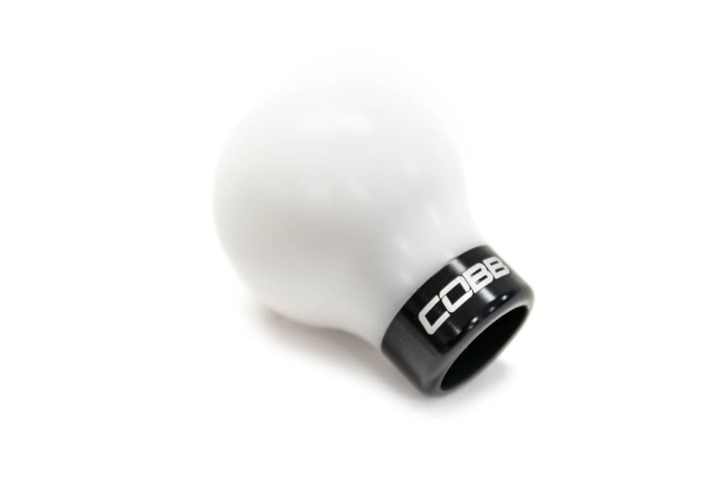 COBB Delrin Shift Knob White w/ Black 6 Speed Subaru Models