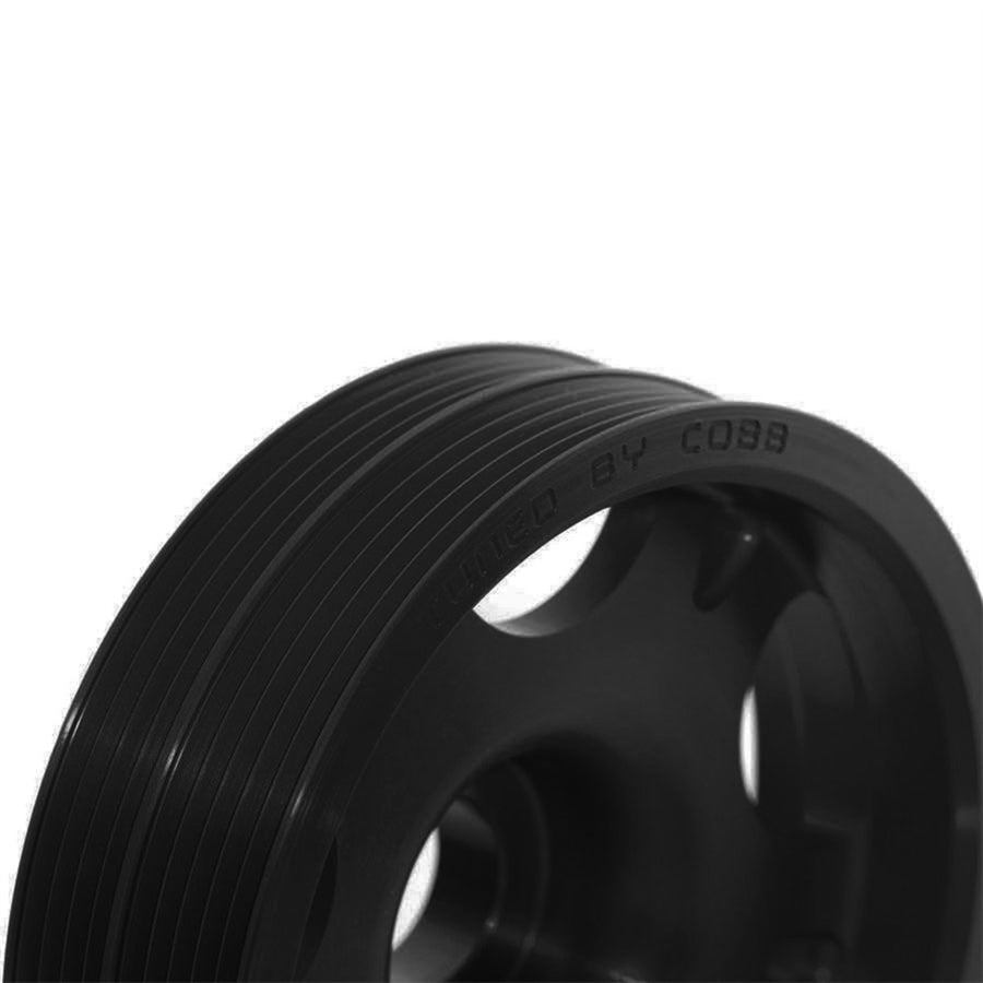COBB Lightweight Crank Pulley Black 2002-2014 WRX / 2004-2021 STI / 2005-2009 Legacy GT / 2005-2009 Outback XT / 2004-2013 Forester XT