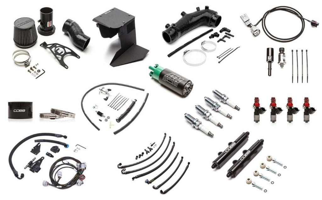 COBB NexGen Stage 1 to Stage 2 + Flex Fuel Power Package Upgrade w/ Black Intake 2015-2018 STI