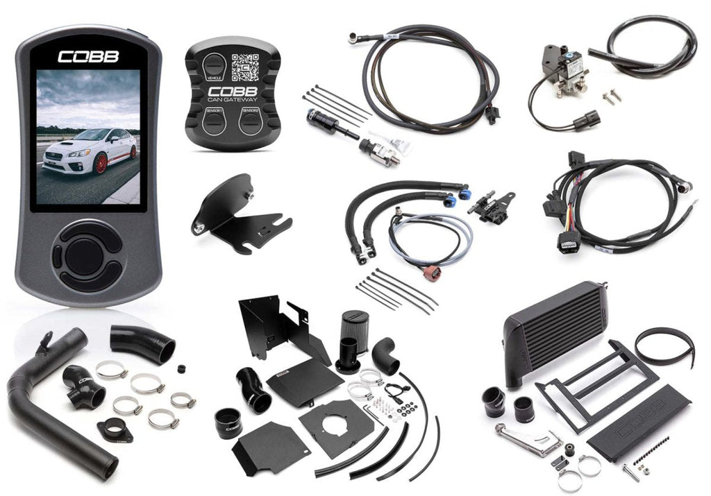 COBB NexGen Stage 2 + CAN Flex Fuel Power Package w/ SF Intake and Black Intercooler 2018-2021 WRX 6MT