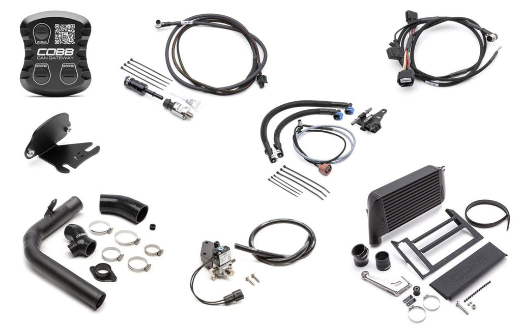COBB Stage 1 + to NexGen Stage 2 +CAN Flex Fuel Power Package w/ SF Intake and Black Intercooler 2018-2021 WRX 6MT