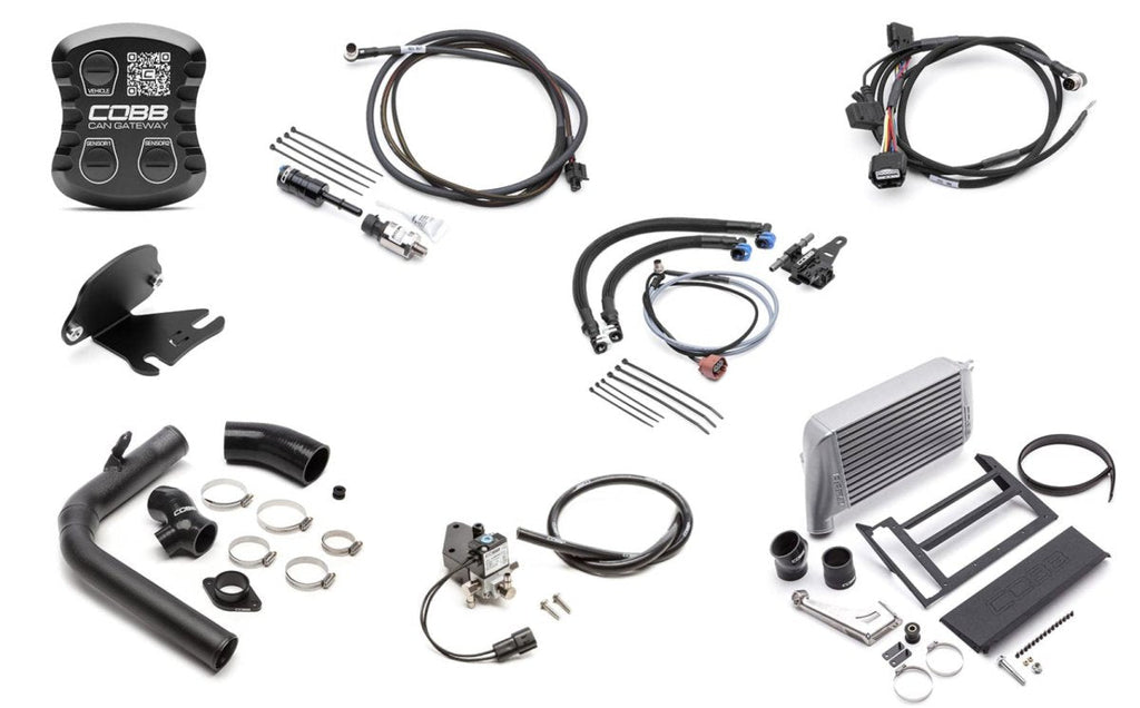COBB Stage 1 + to NexGen Stage 2 +CAN Flex Fuel Power Package w/ SF Intake and Silver Intercooler 2015-2017 WRX 6MT
