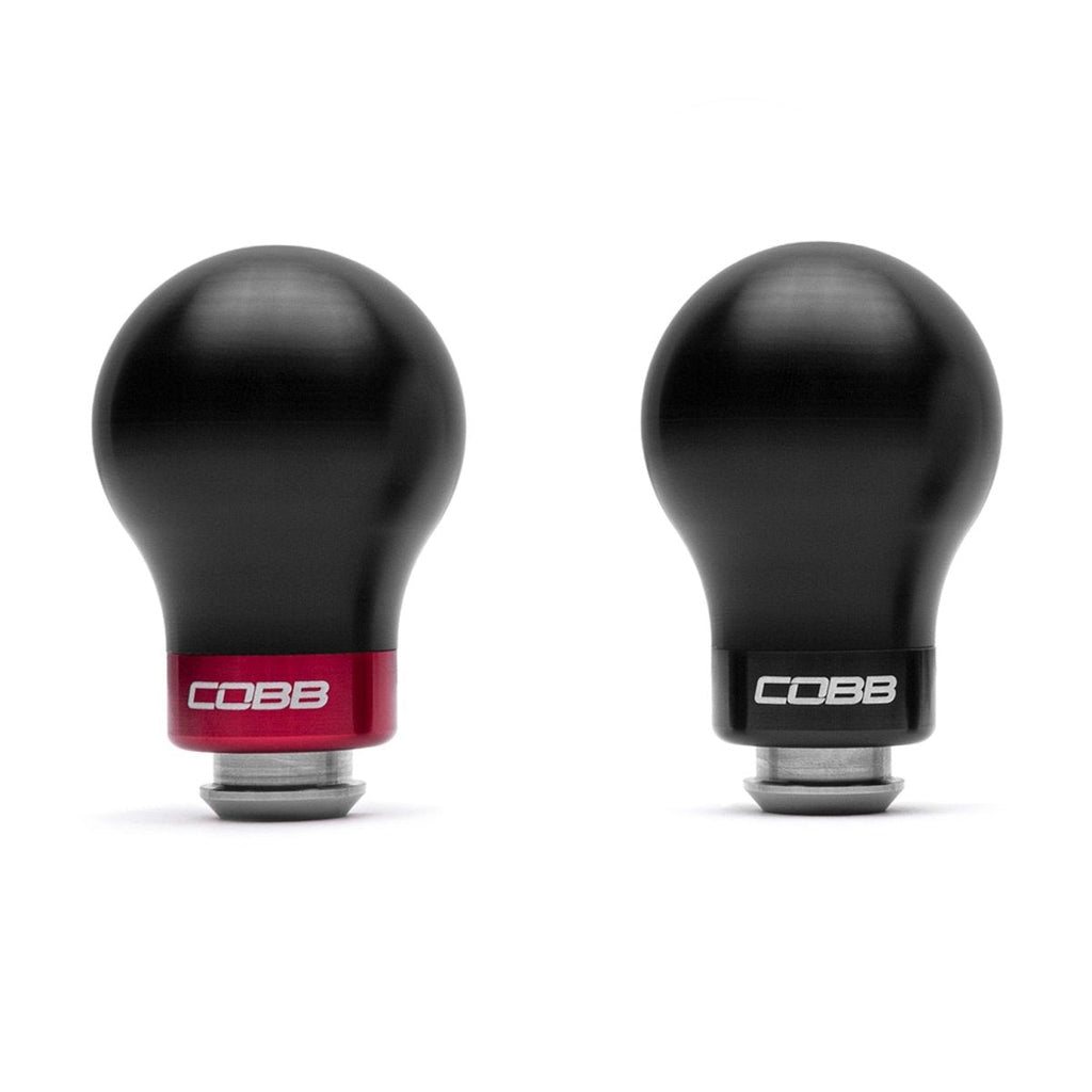COBB Weighted Round Shift Knob Black w/ Interchangeable Base 5 Speed Subaru Models