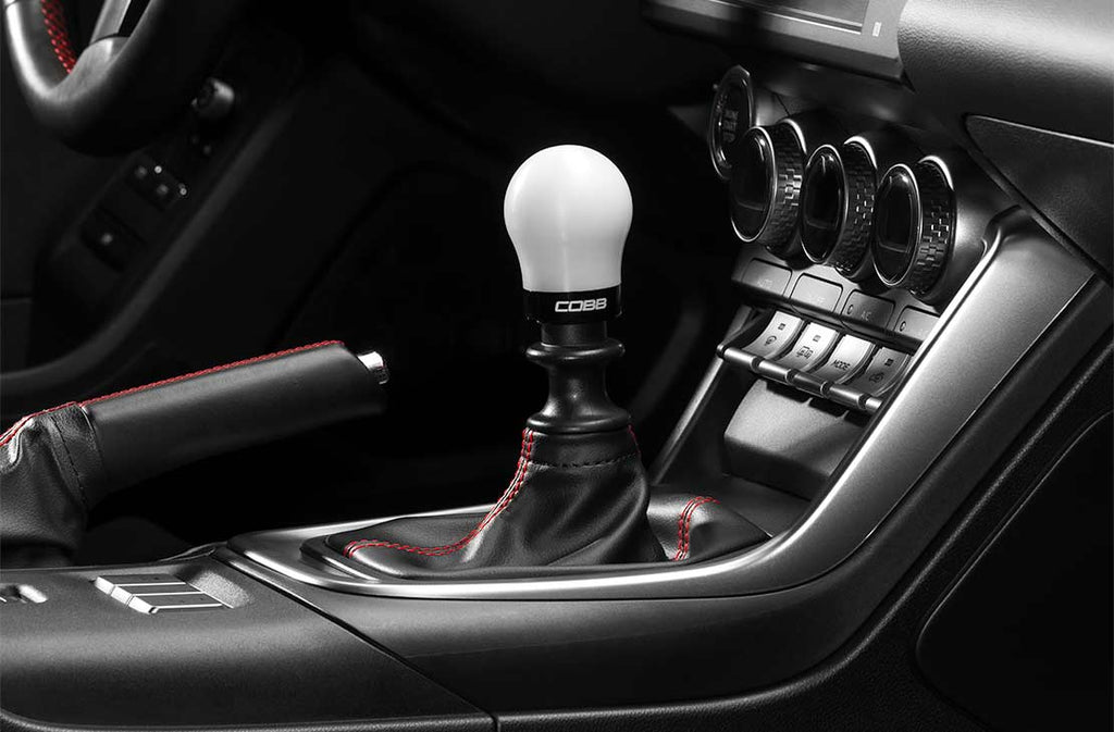 COBB Weighted Short Shift Knob White w/ Interchangeable Base 2013-2025 BRZ / 2013-2016 FRS / 2017-2021 GT86 / 2022-2025 GR86