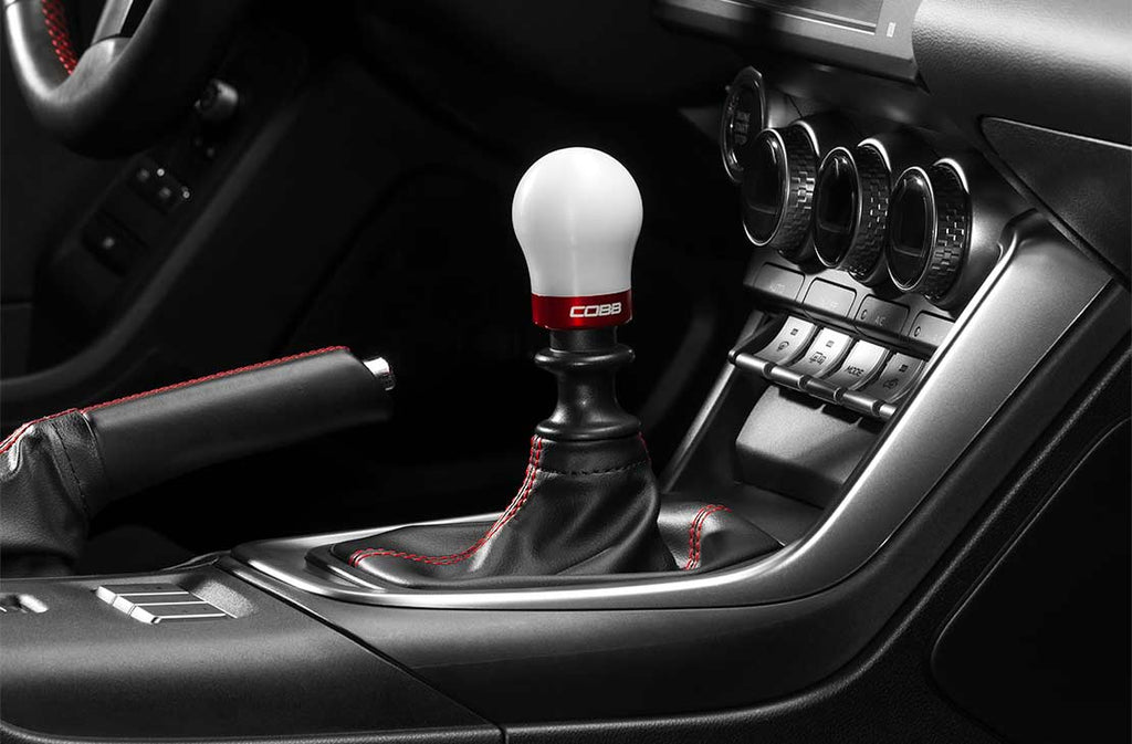 COBB Weighted Short Shift Knob White w/ Interchangeable Base 2013-2025 BRZ / 2013-2016 FRS / 2017-2021 GT86 / 2022-2025 GR86