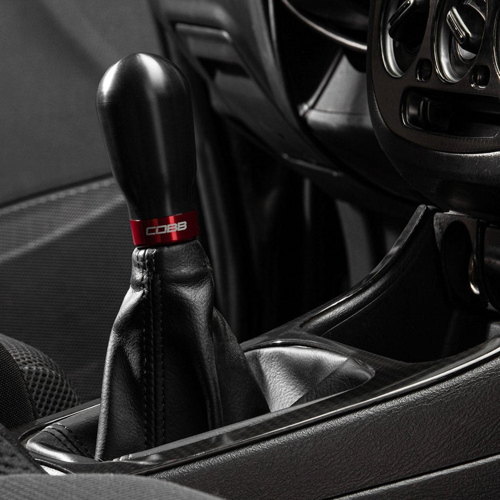 COBB Weighted Tall Shift Knob Black w/ Interchangeable Base 5 Speed Subaru Models