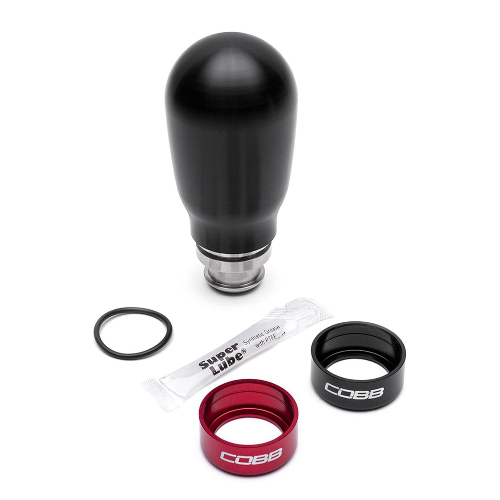 COBB Weighted Tall Shift Knob Black w/ Interchangeable Base 5 Speed Subaru Models