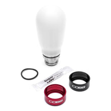 Load image into Gallery viewer, COBB Weighted Tall Shift Knob White w/ Interchangeable Base 5 Speed Subaru Models