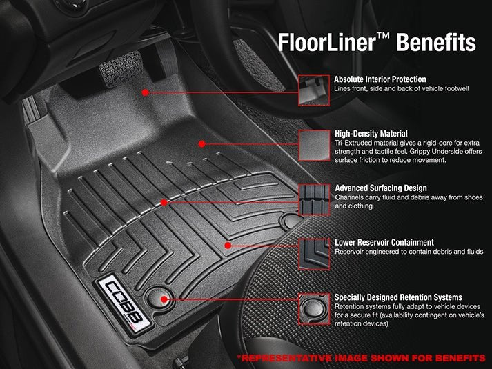 COBB x Weathertech DigitalFit Front & Floorliner Set Black 2005-2009 Legacy / 2005-2009 Outback