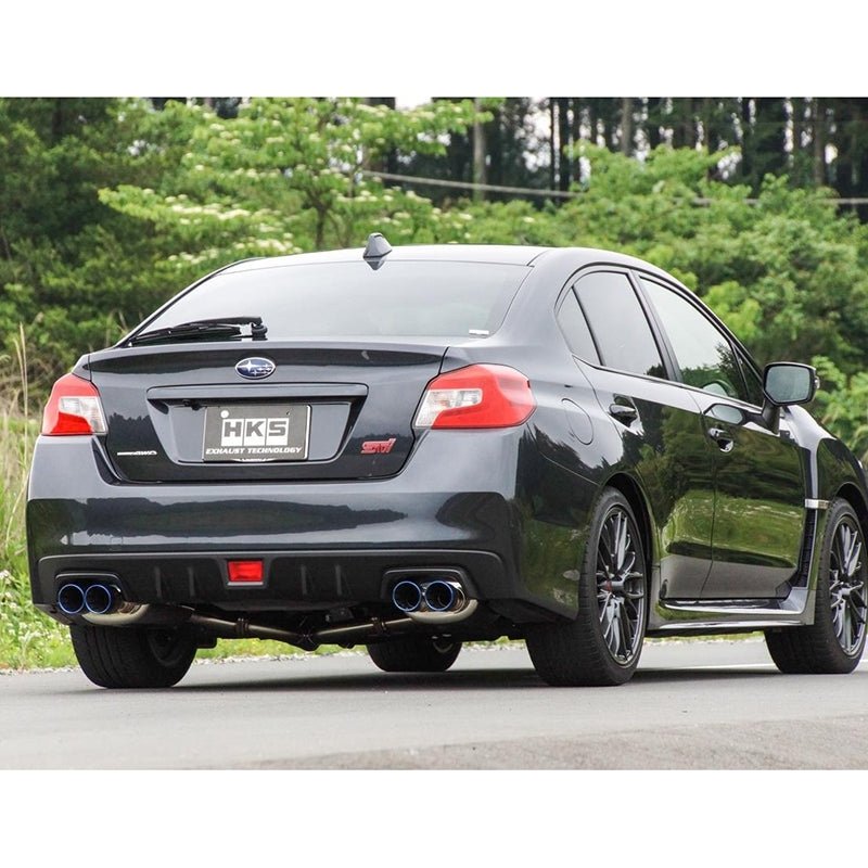 HKS Super Turbo Twin Tail Titanium Tip Catback Exhaust 2015-2021 STI