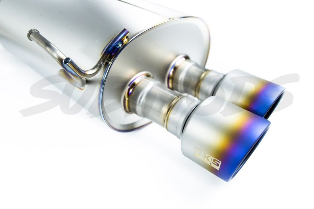HKS Super Turbo Twin Tail Titanium Tip Catback Exhaust 2015-2021 WRX / 2015-2021 STI