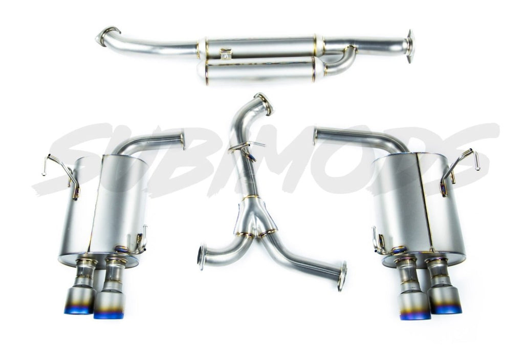 HKS Super Turbo Twin Tail Titanium Tip Catback Exhaust 2015-2021 WRX / 2015-2021 STI