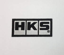 HKS White / Black Logo Patch
