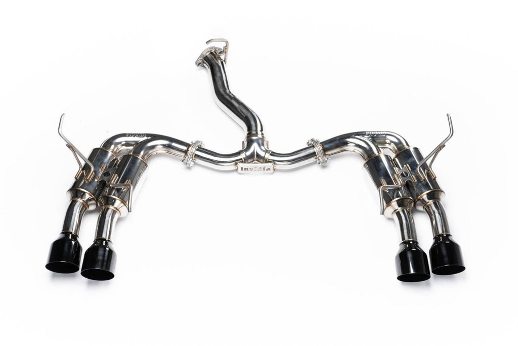 Invidia Gemini R400 Signature Series Black Tip Quad Tip Exhaust 2015-2021 WRX / 2015-2021 STI