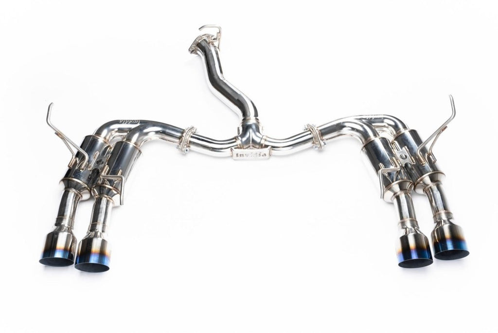 Invidia Gemini R400 Stainless Steel Catback Exhaust w/ Titanium Quad Tips 2022-2024 WRX