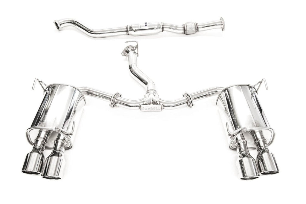 Invidia Q300 Stainless Steel Catback Exhaust w/ Polished Double Wall Quad Tips 2022-2024 WRX