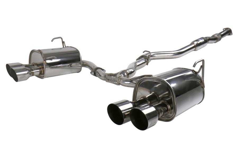 Invidia Q300 Stainless Steel Catback Exhaust w/ Polished Single Wall Quad Tips 2022-2024 WRX