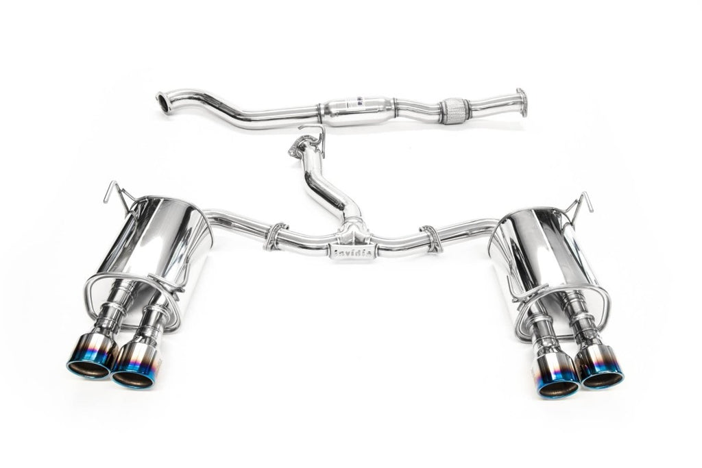 Invidia Q300 Stainless Steel Catback Exhaust w/ Titanium Double Wall Quad Tips 2022-2024 WRX