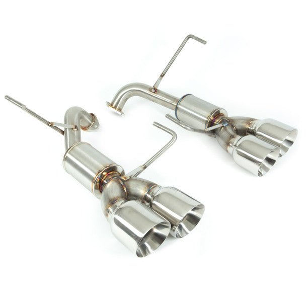 Nameless Axle Back Exhaust w/ 4" Double Wall Polished Tips & 4" Mufflers 15-21 WRX / 15-18 STI