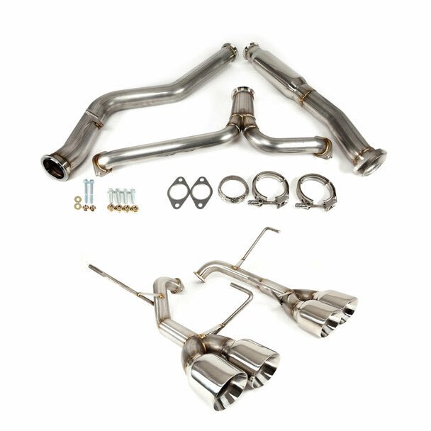 Nameless Performance Catback w/ 3" Double Wall Polished Tips and 4" Mufflers 2022-2024 WRX