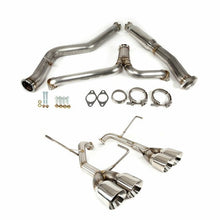 Load image into Gallery viewer, Nameless Performance Catback w/ 3" Double Wall Polished Tips and 4" Mufflers 2022-2024 WRX
