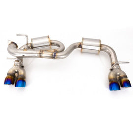 Nameless Performance Quad Exit Axle Back Exhaust w/ Neochrome Tips and 5