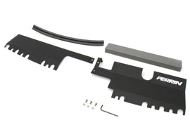 Perrin 2pc Radiator Shroud For Use w/ OEM Intake Scoop Black 2015-2021 WRX / 2015-2021 STI