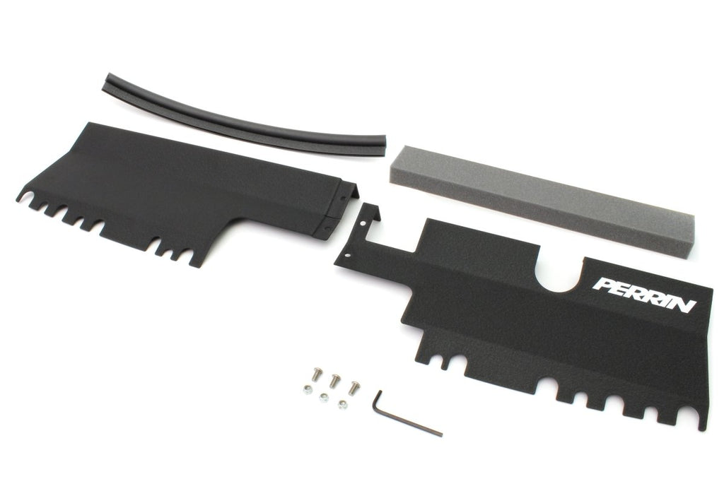 Perrin 2pc Radiator Shroud For Use w/out OEM Intake Scoop Black 2015-2021 WRX / 2015-2021 STI